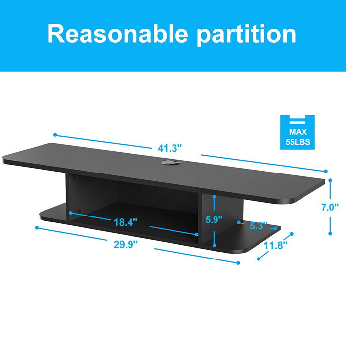 Ebern Designs Suitland Floating TV Stand for TVs up to 50" & Reviews Wayfair Canada